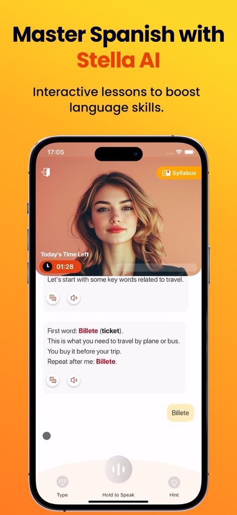 Stella: Learn Spanish AI - This tool facilitates mastery through interactive vocabulary exercises and robust speech recognition technology for perfecting pronunciation.
