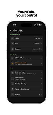 zero: offline expense tracker Screenshot 6 of 8