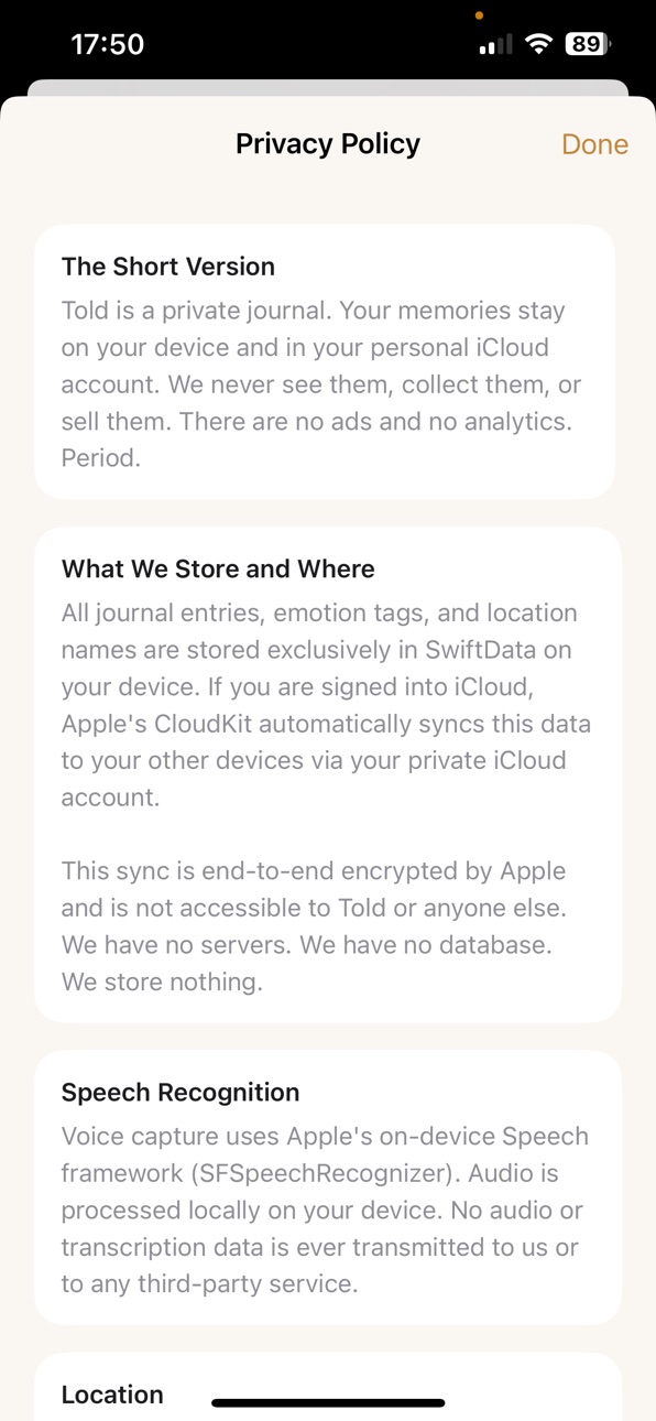 iPhone screenshot
