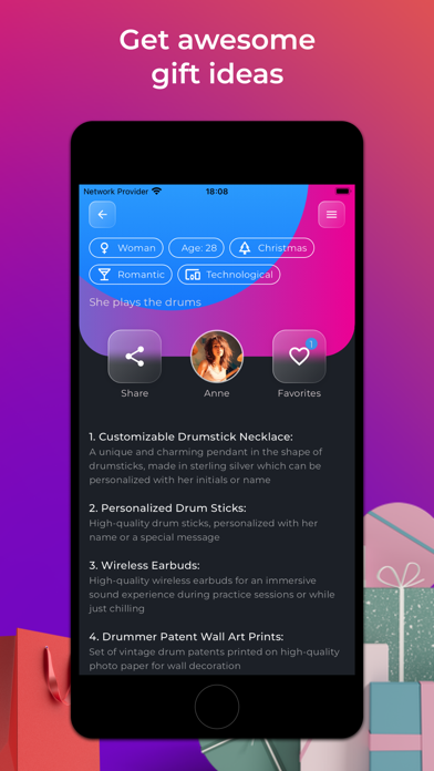 Gift Ideas: Giftadvisor AI app Screenshot