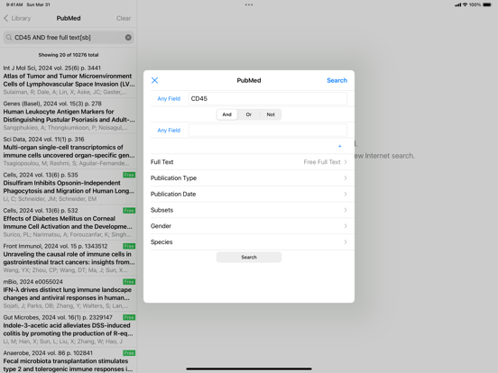 PubMed On Tap iPad app afbeelding 4