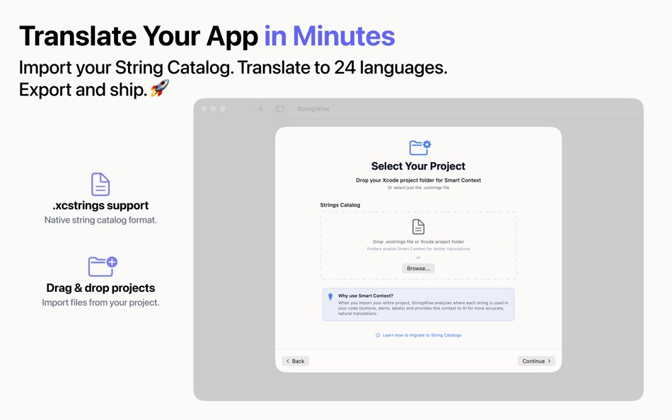 #1. StringWise - String Catalog AI (macOS) Podle: Kornel Varga