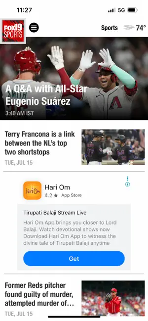 FOX19 Sports App screenshot 1
