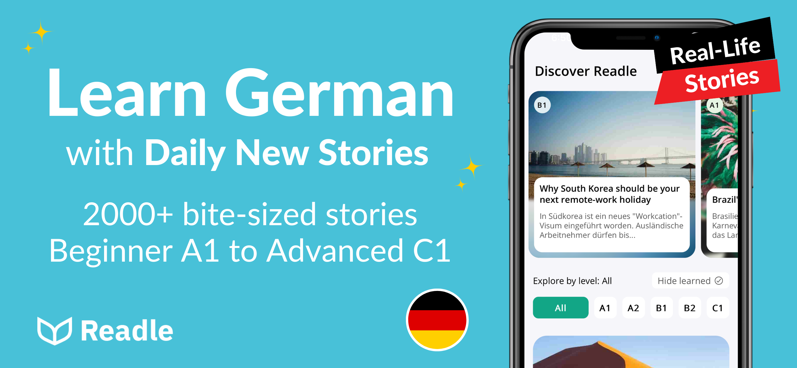 Learn German: News by Readle