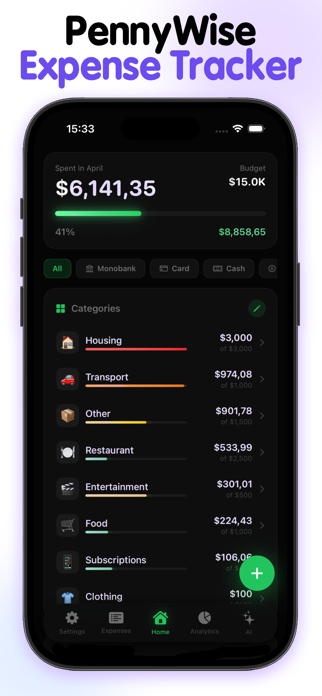 PennyWise - Expense Tracker Screenshot 1 of 7