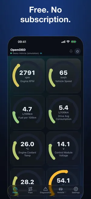 OpenOBD: Live Car Data screenshot 1