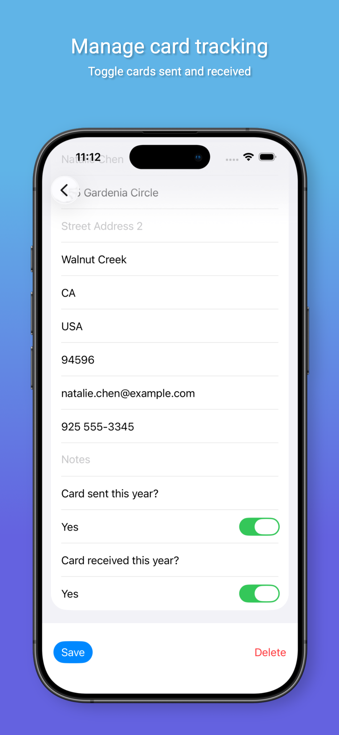 Christmas Card Tracker screenshot 4