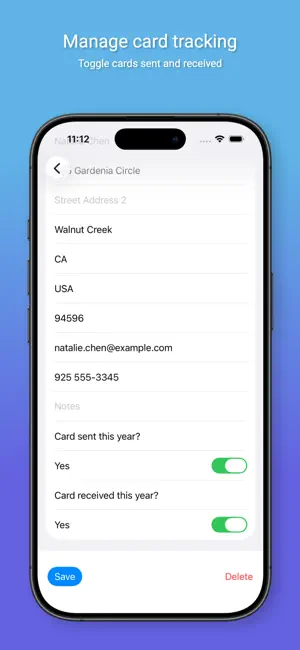 Christmas Card Tracker screenshot 4