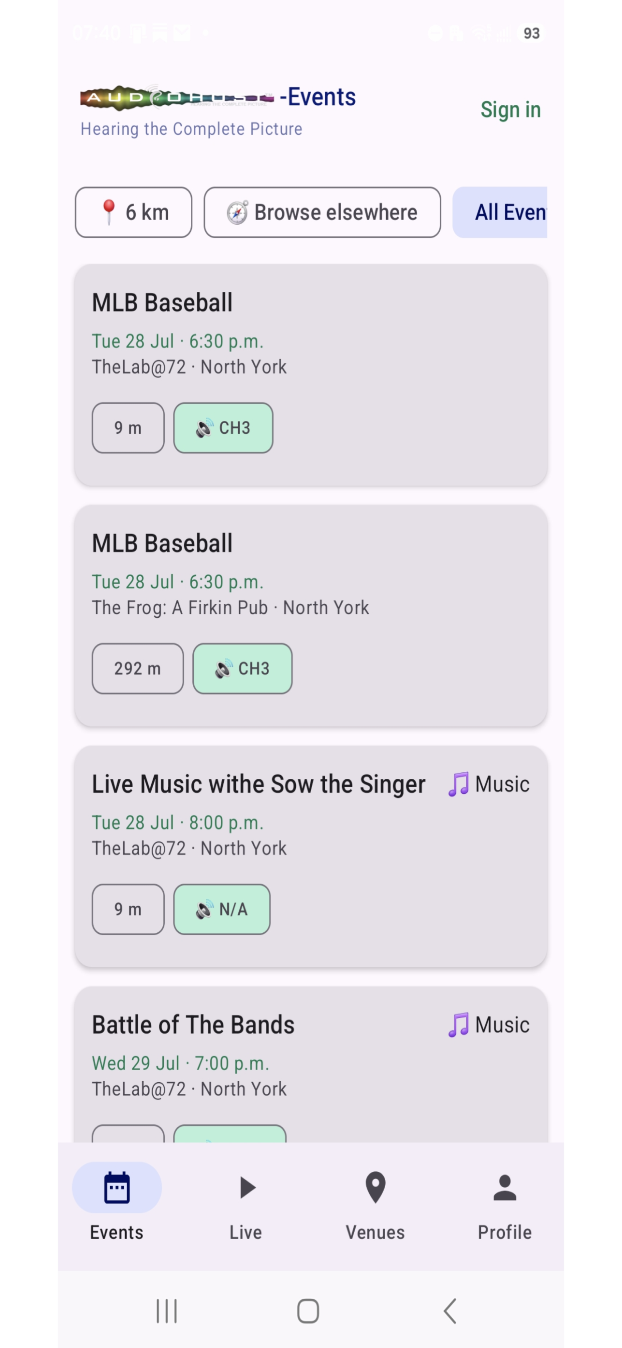 Audeohost-Events screenshot 2