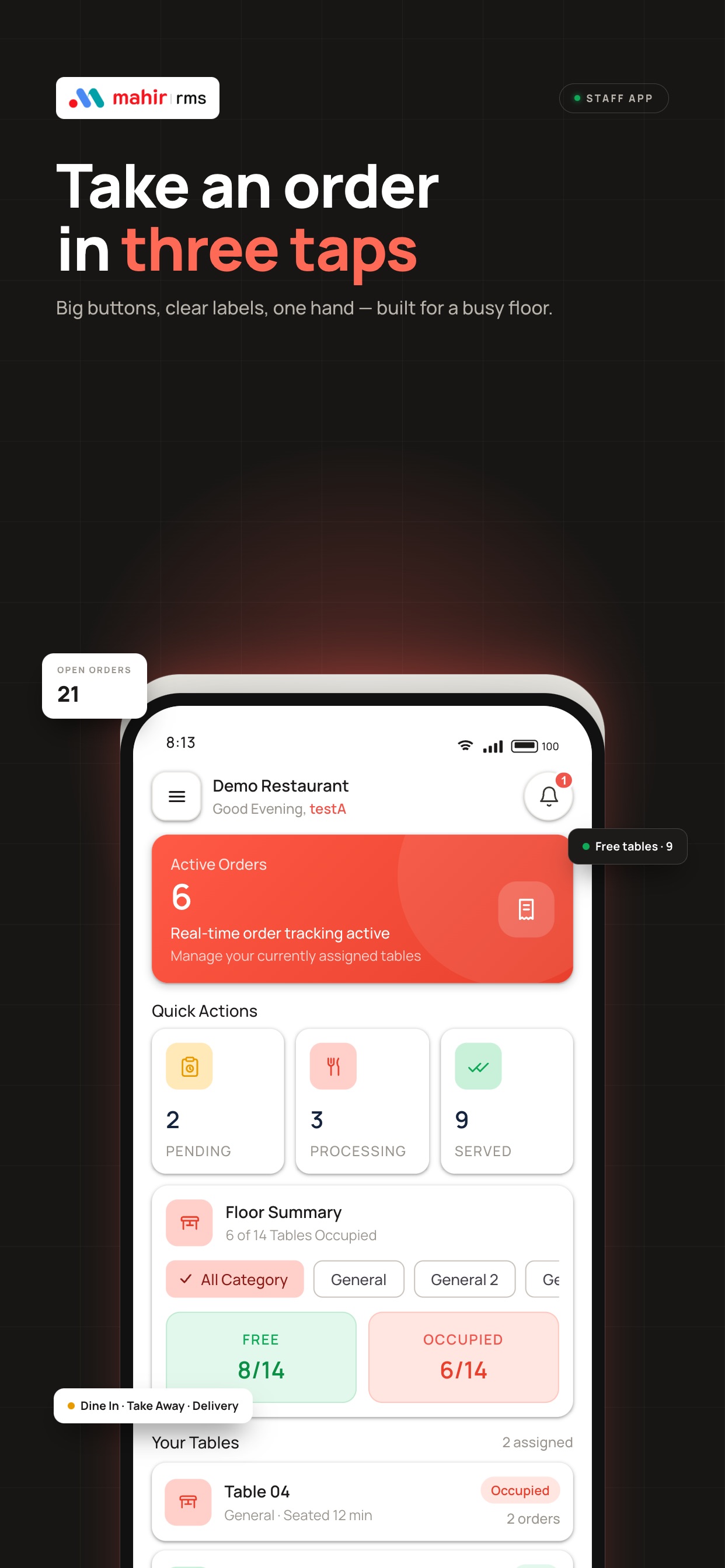 Screenshot 2 of Mahir Order Taker App