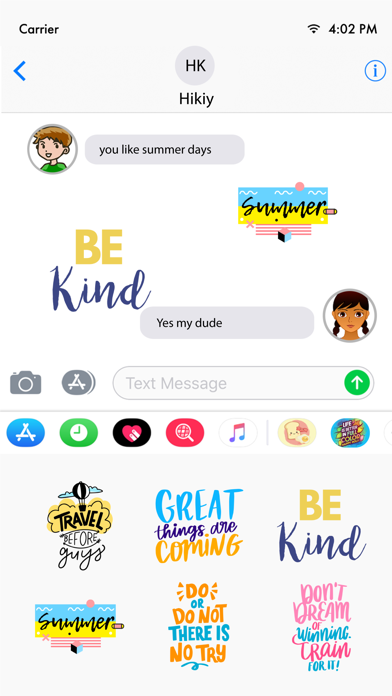 Colorful Quotes Stickers Screenshot