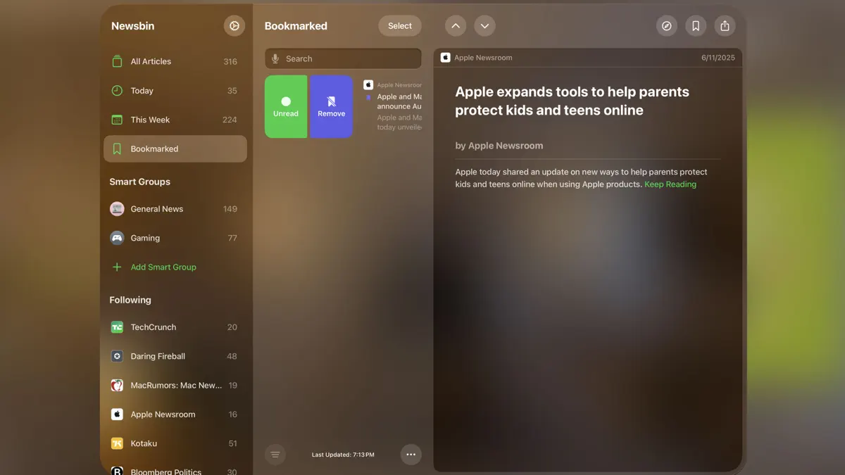 Newsbin: RSS Reader screenshot 8