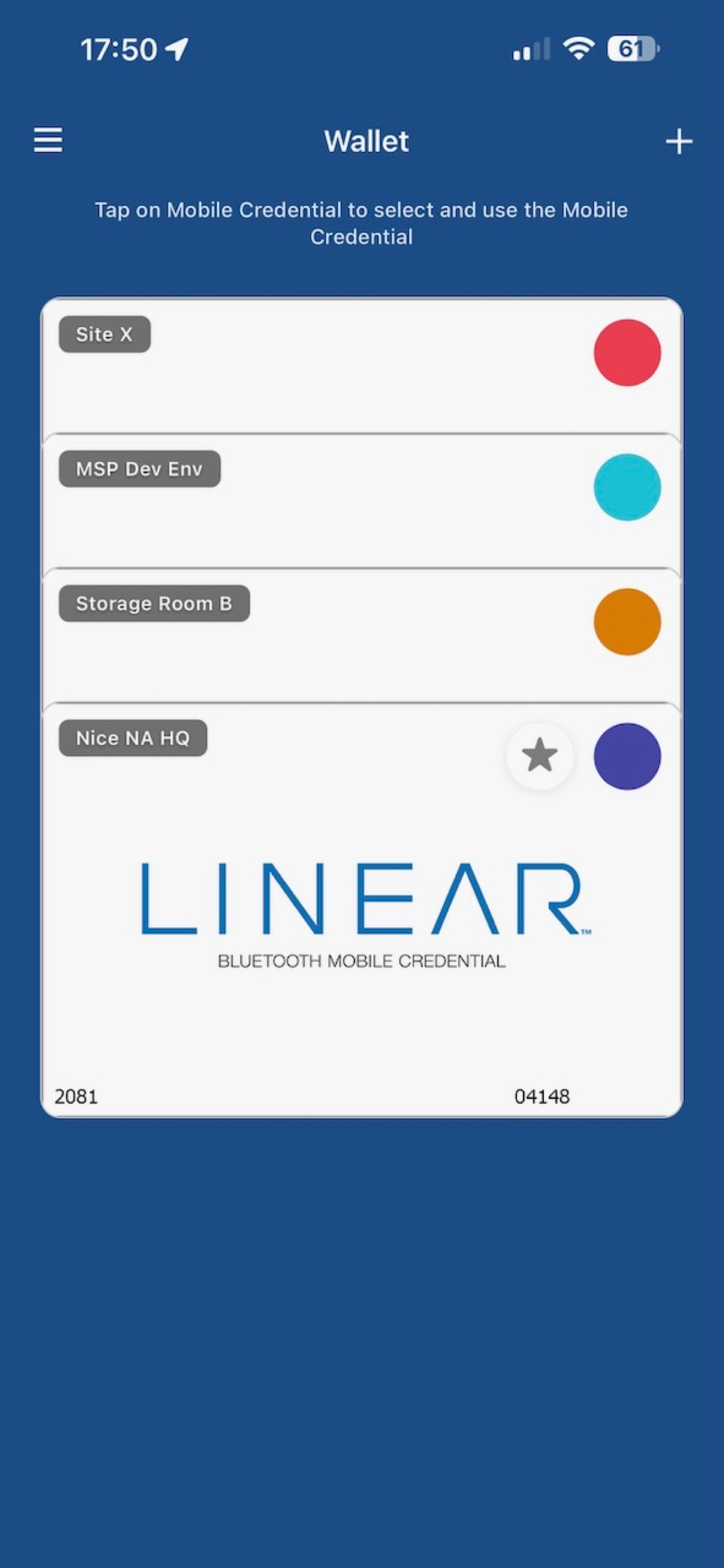 Linear Access Control App screenshot 2