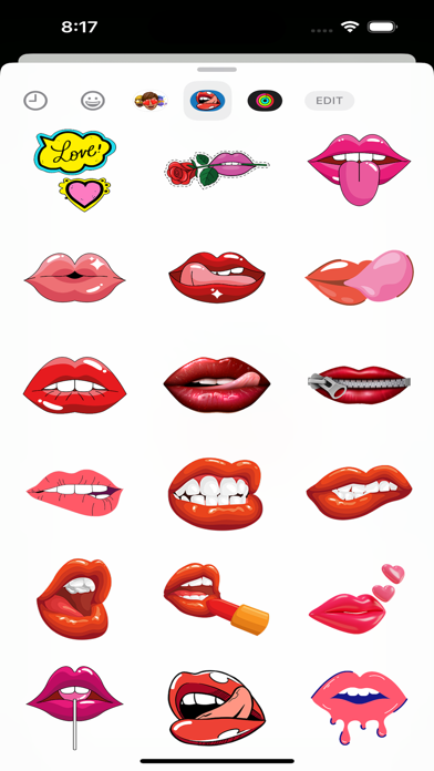 Sexy Lip Kiss Sticker set Screenshot
