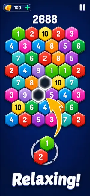 Merge Hexa™ Number Puzzle Game screenshot 1