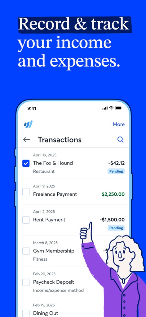 Wave: Small Business Software - Effortlessly manage all income and expense transactions, allowing users to categorize entries and view their current payment status directly from the app.
