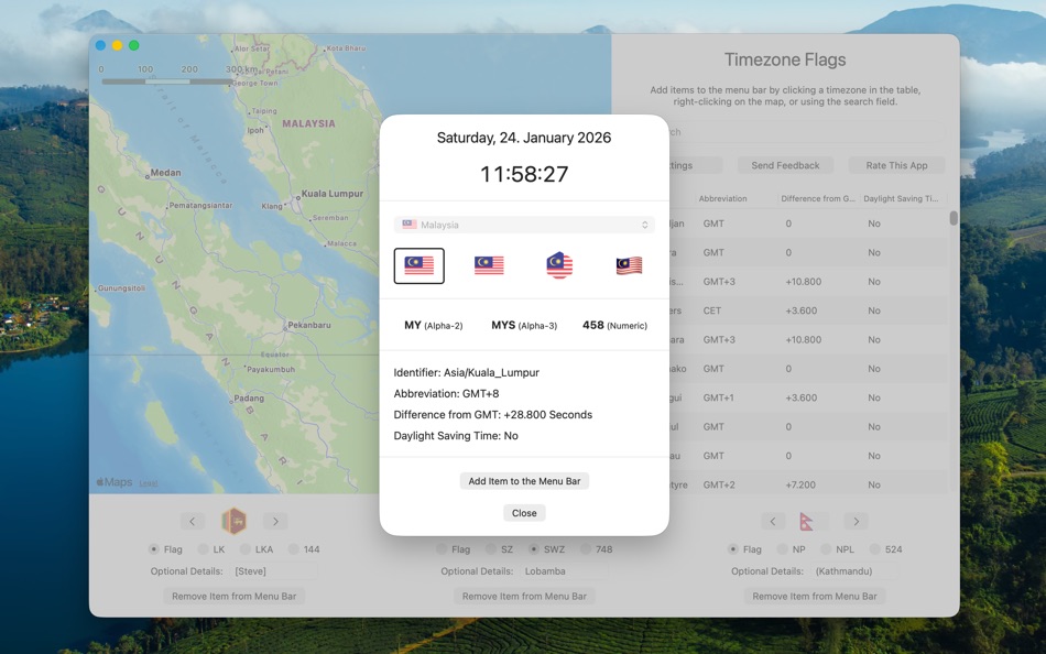 #4. Timezone Flags (macOS) Ved: Jonas Sannewald