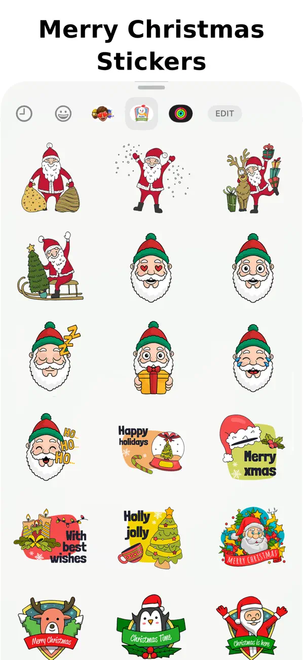 Screenshot #3 pour Merry Christmas Stickers Set