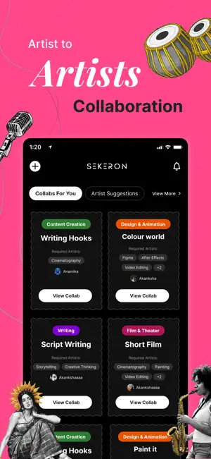 Sekeron: Artist Collab App screenshot 2