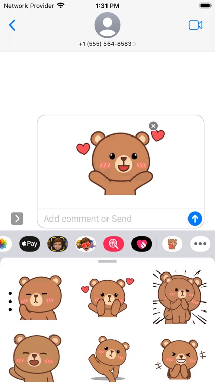 Cute Bear Stickers - WASticker