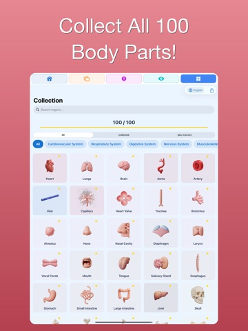 100 Bodies: Kids Encyclopedia iPad screenshot