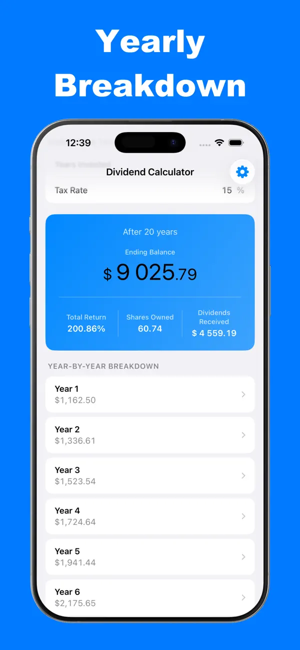Screenshot #2 pour Dividend Calculator