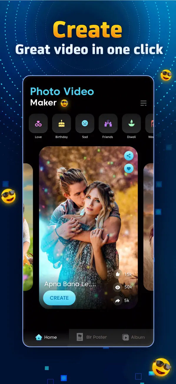 Screenshot #2 pour Photo Video Maker with song