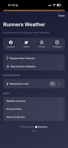 Runners Weather Screenshot 9 of 9
