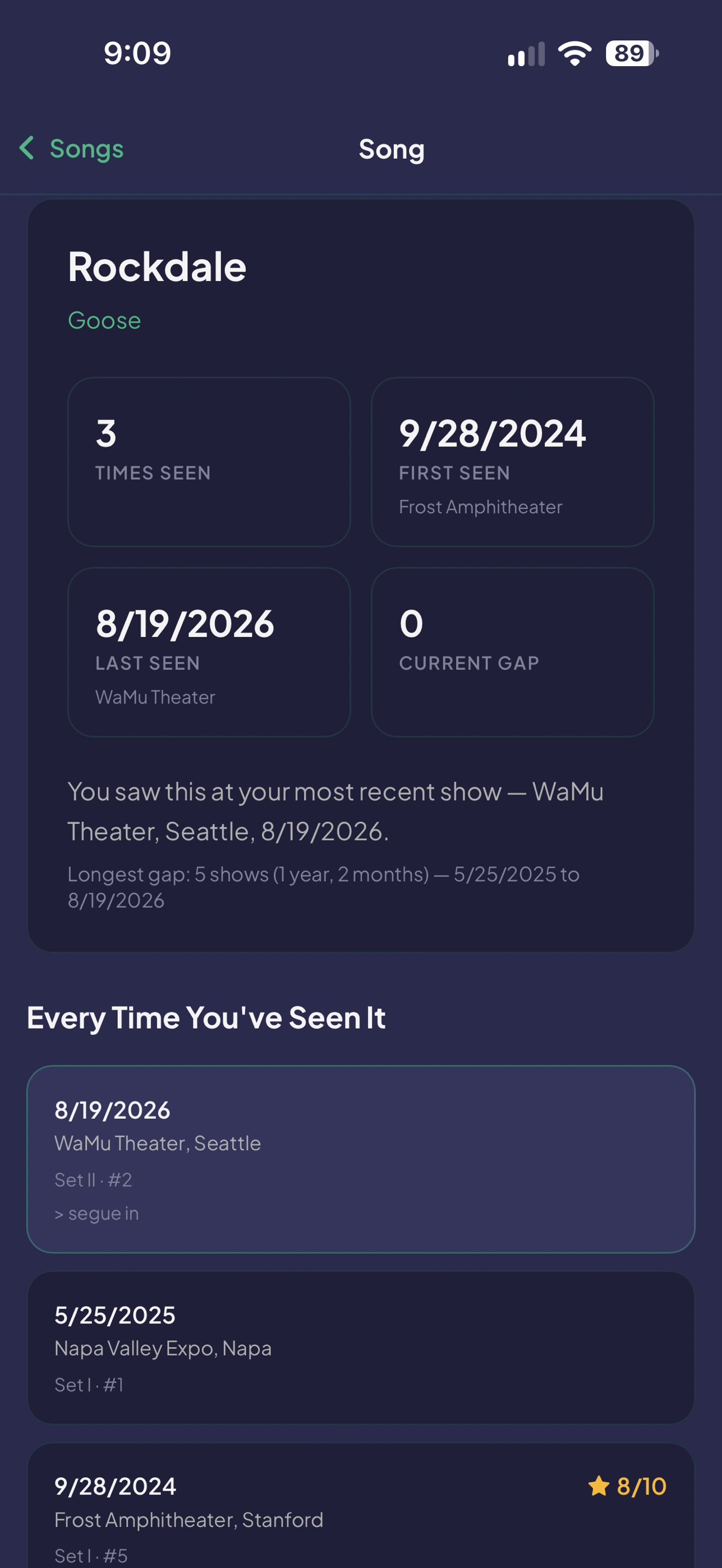 Screenshot 5 of MySetlists: Concert Tracker