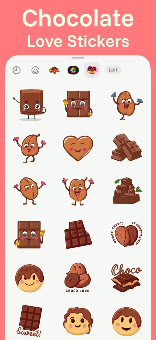 Screenshot #2 pour Chocolate Love Stickers