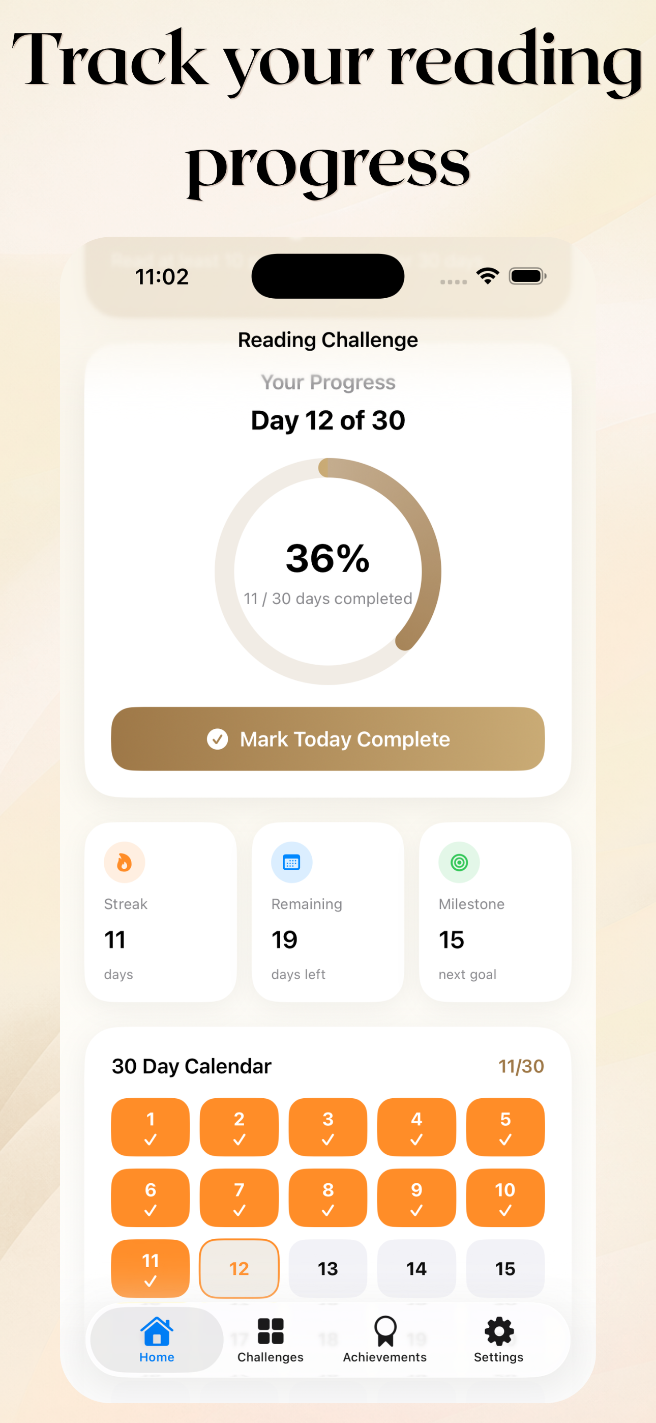 30 Day Reading Challenge screenshot 5