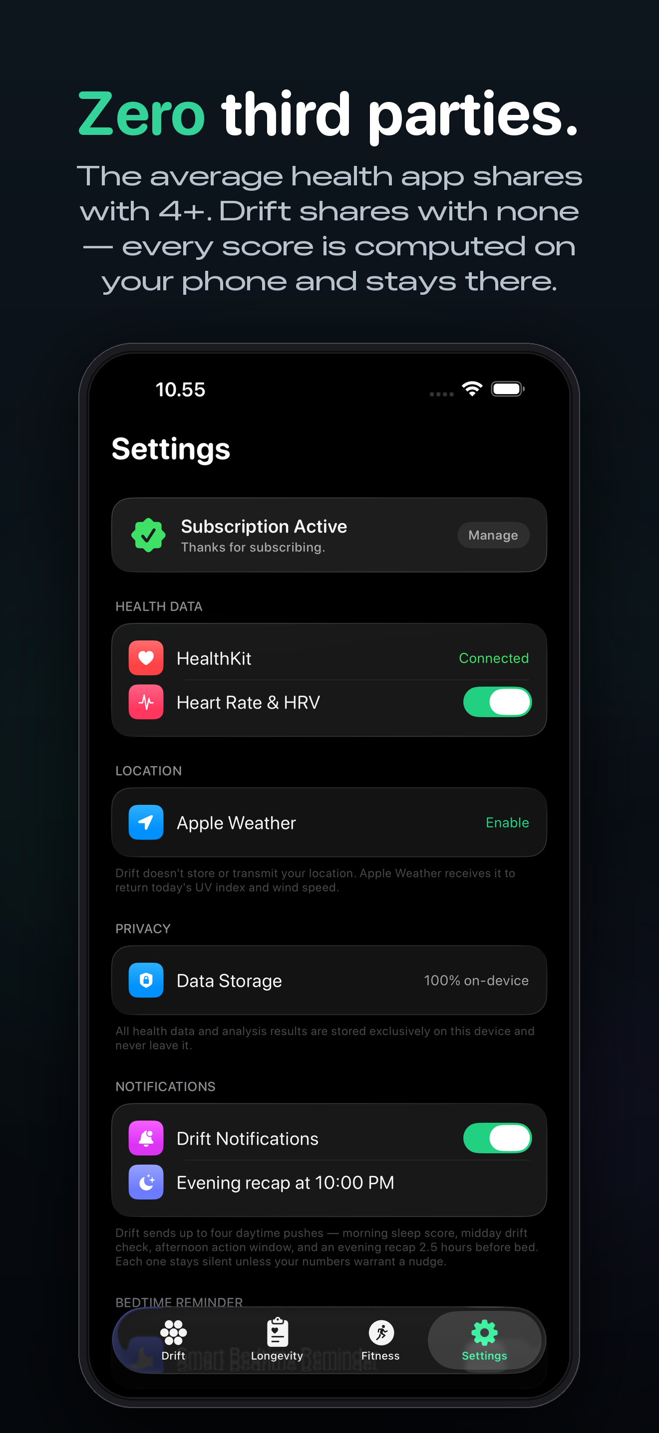 Drift: Private AI Health Coach