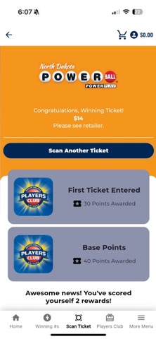 ND Lottery Players Club iPhone screenshot