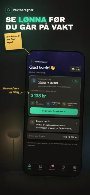 Vaktberegner screenshot 1