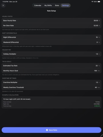 Nurse Shift Planner: Nursly iPad screenshot