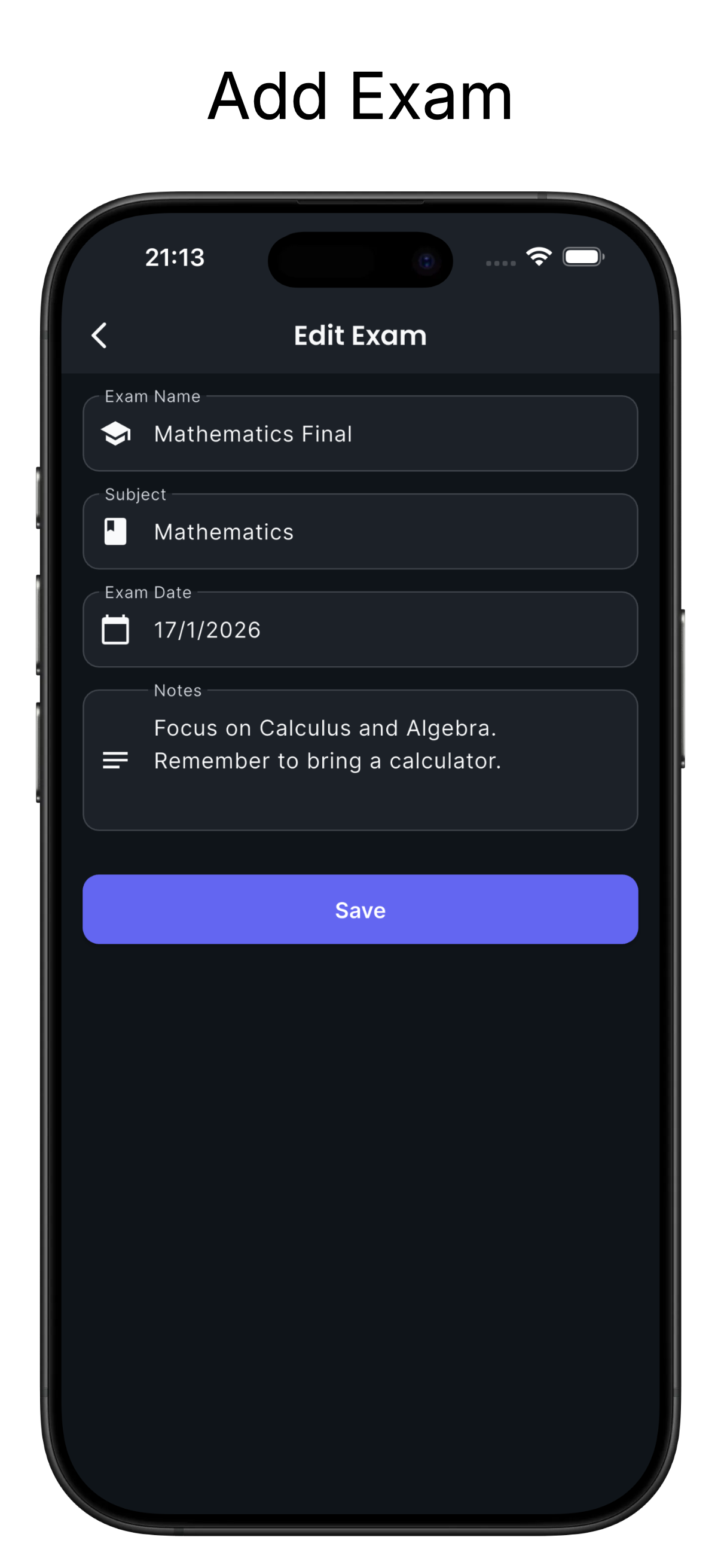 ExamCountdown – Exam Planner