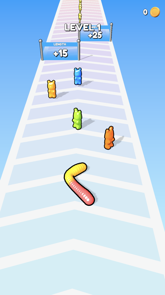 #1. Gummy Worm Go! (iOS) Podle: Carlton Forrester