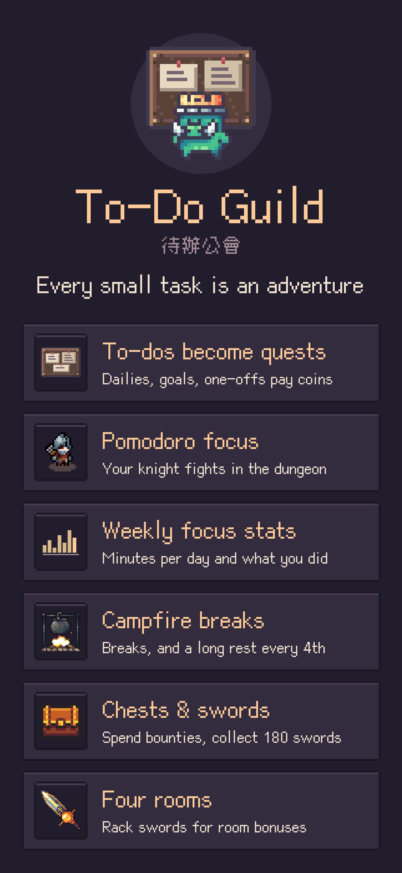 Screenshot 1 of To-Do Guild: Pixel Quest List