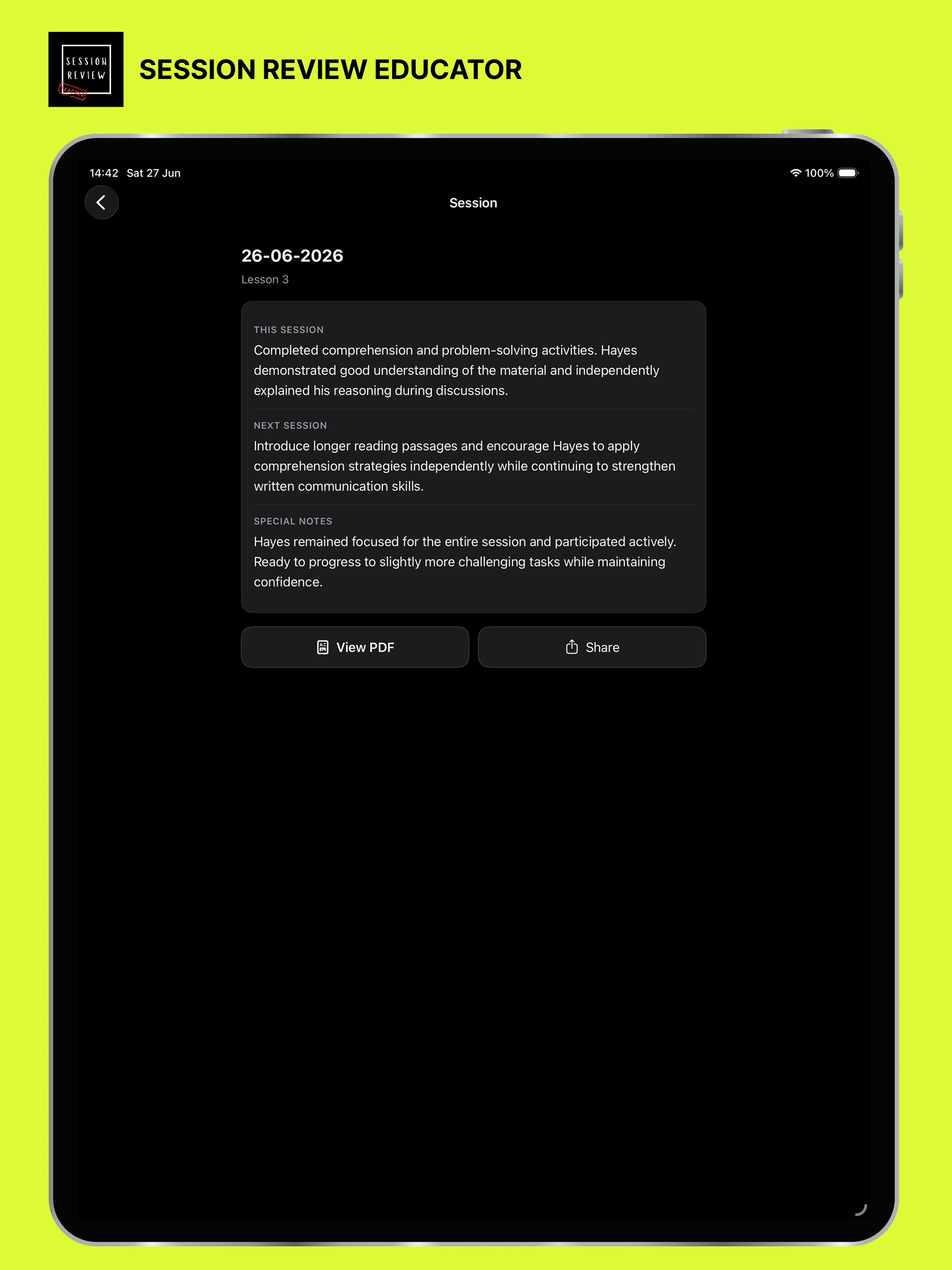 Session Review Learner screenshot 9