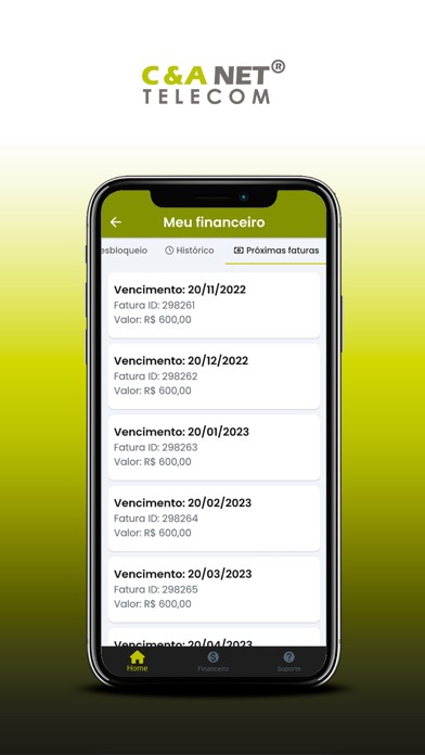 C&A NET Telecom Screenshot