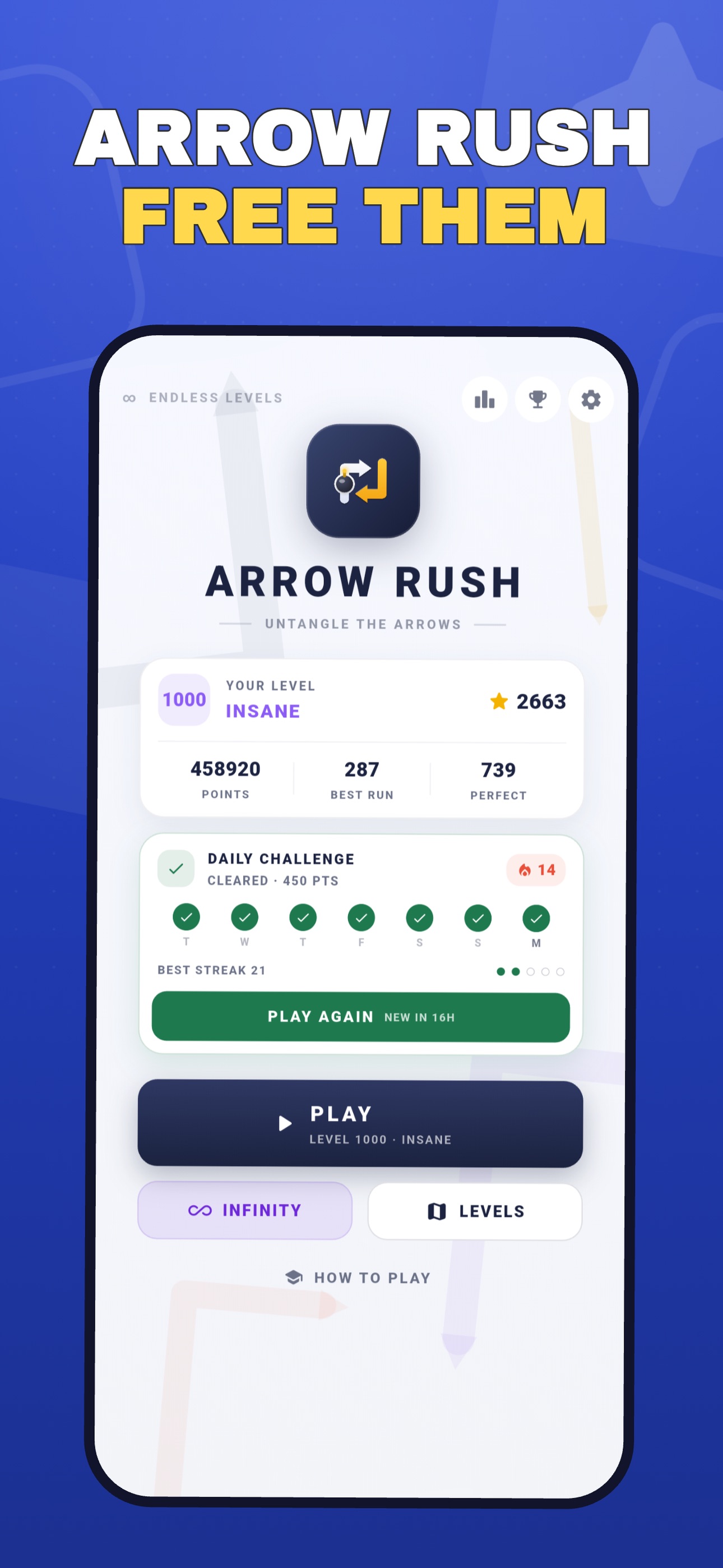 Screenshot 1 of Arrow Rush: Untangle Puzzle