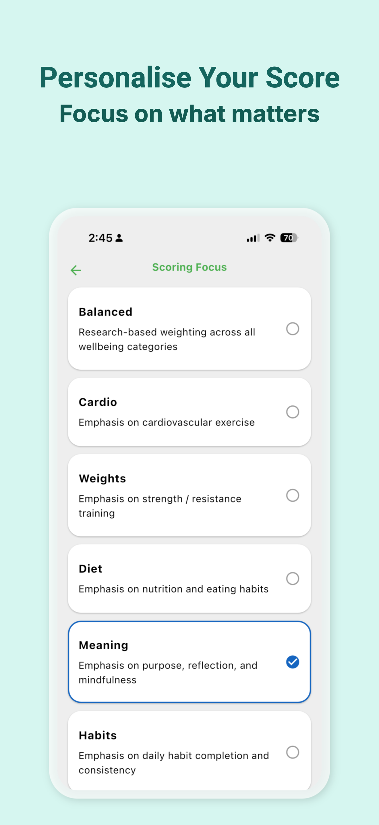 WellbeingScale: Habit Builder screenshot 7