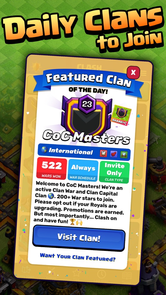 #10. CoC Fanatic: Copy Maps & Base (iOS) Bởi: Too Much Wasabi, LLC