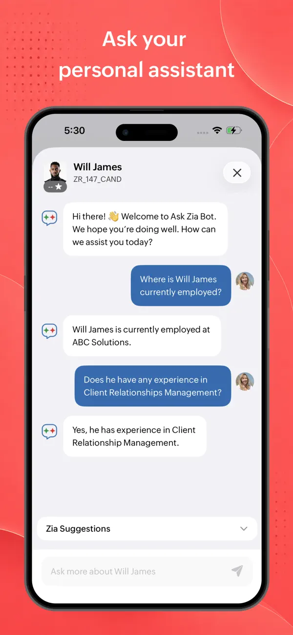 Screenshot #3 pour Zoho Recruit - Hire with AI