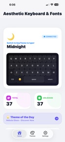 Aesthetic Keyboard & Fonts screenshot