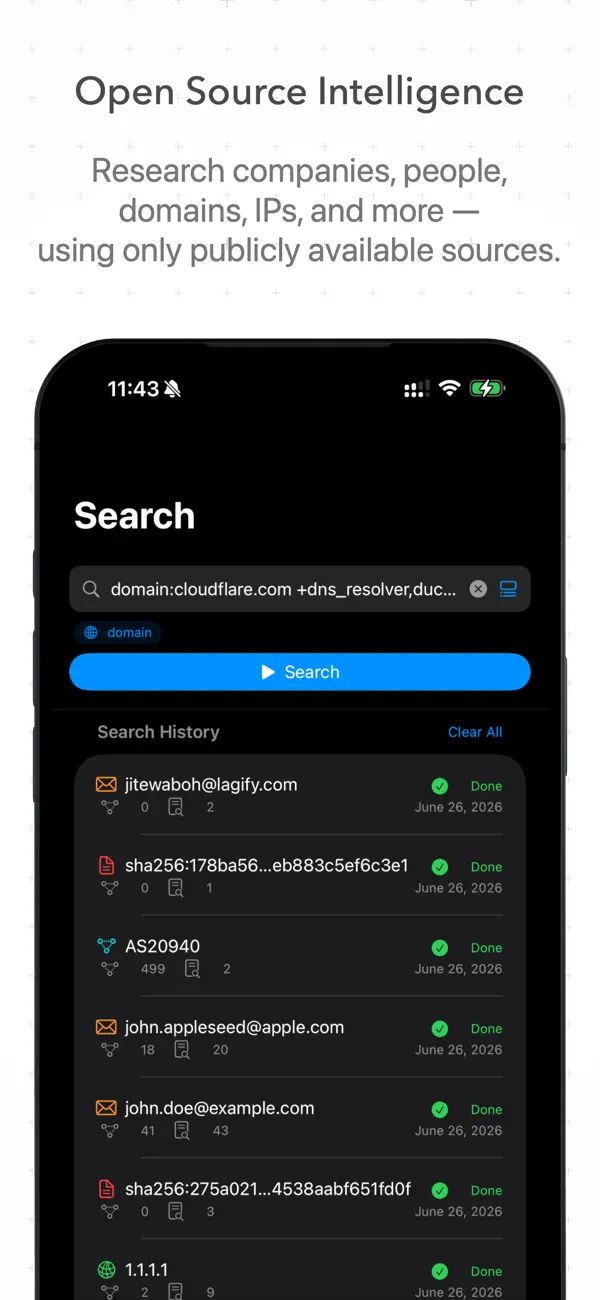 #1. OSINT Toolbox (iOS) Tekijänä: Marcus Roskosch