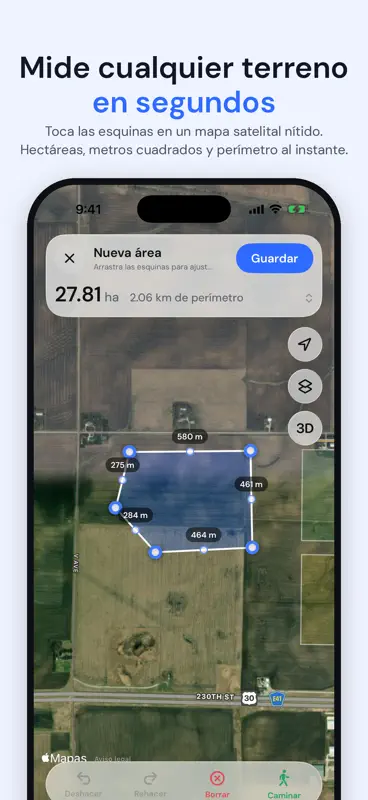 AreaMap: Medir Terreno y Área screenshot 1 of 8
