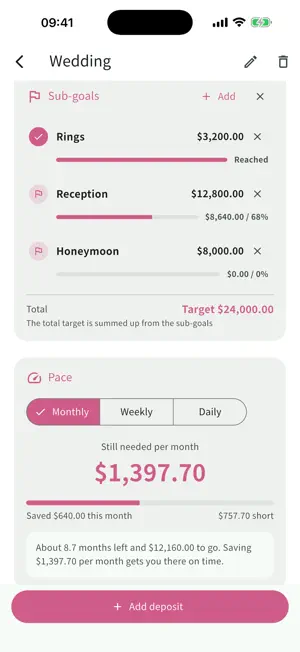 Enough By Then: Savings Goal screenshot 2