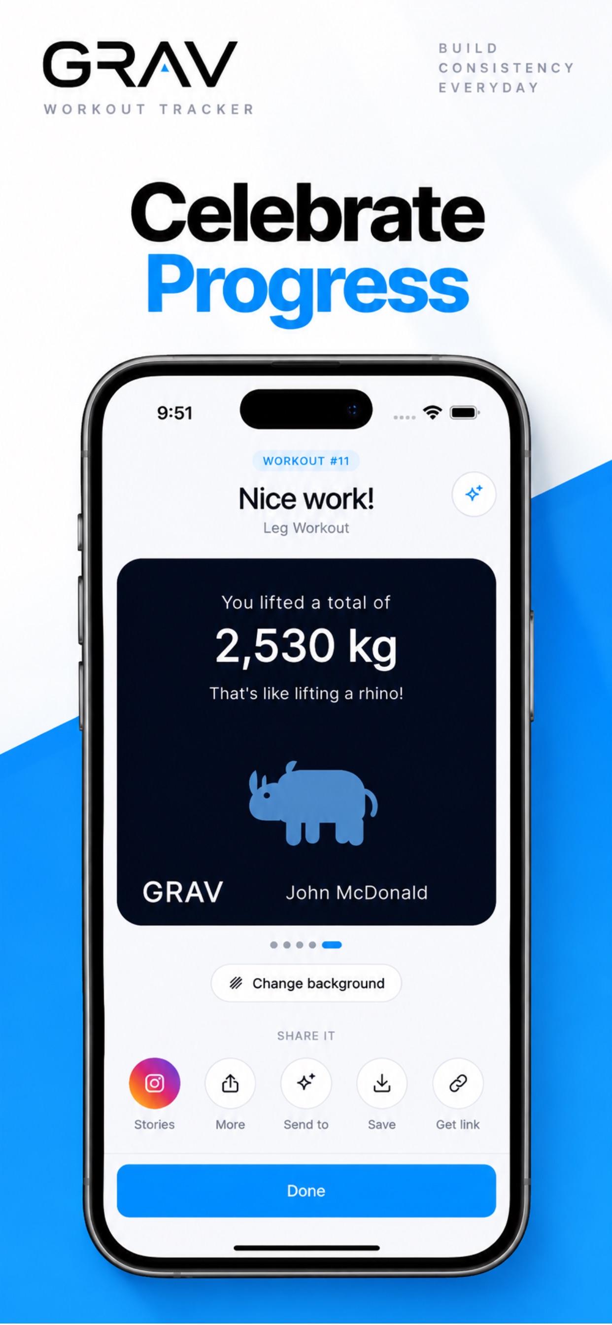 Screenshot 3 of GRAV - Workout Tracker