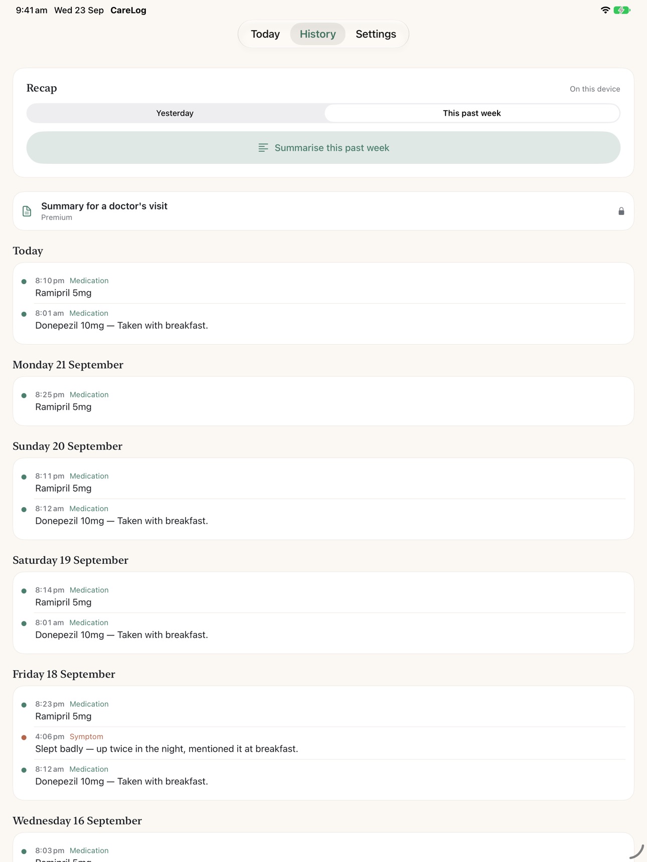 Screenshot 11 of CareLog
